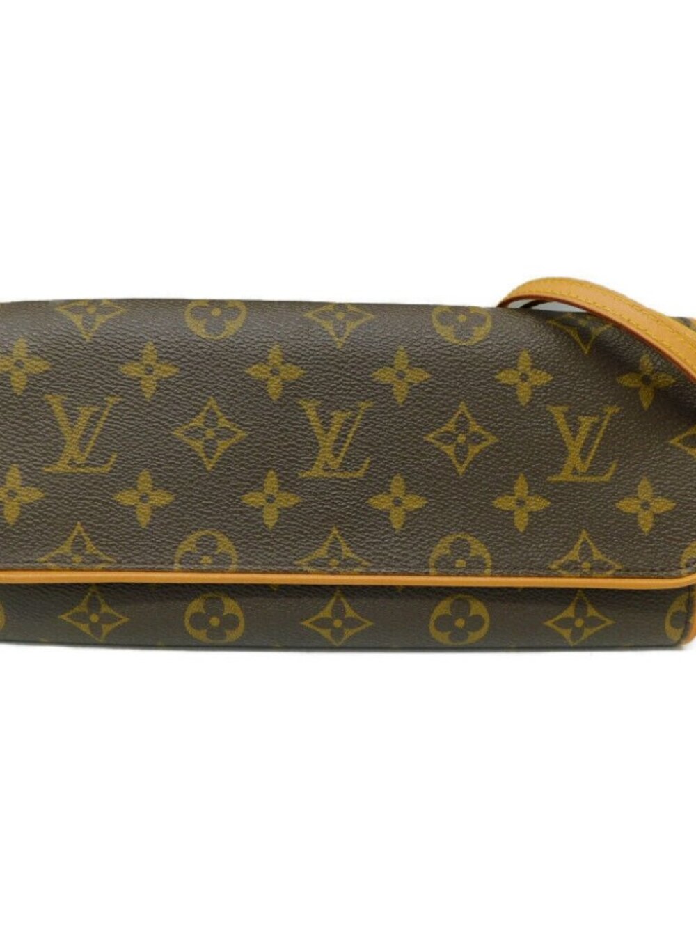 Louis Vuitton Pochette Twin Shoulder Bag GM Brown Leather
